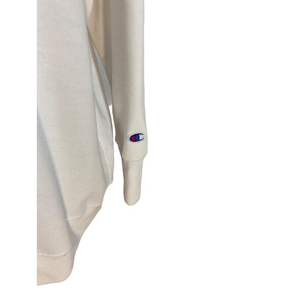 Champion Power-Blend Fleece Boyfriend Sweatshirt White Size 1X Casual Plus Size - Picture 7 of 15